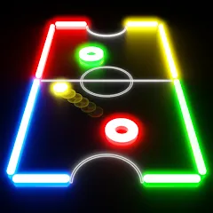 Скачать Glow Hockey [Взлом/МОД Все открыто] на Андроид
