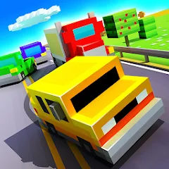 Скачать Blocky Highway: Traffic Racing [Взлом/МОД Много денег] на Андроид