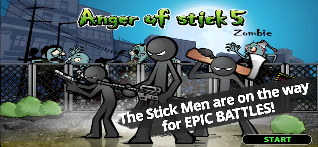 Anger of Stick 5 : Zombie - самый крутой экшен на Андроиде!