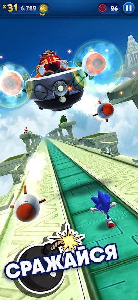 Sonic Dash - бег и гонки игра на Андроид