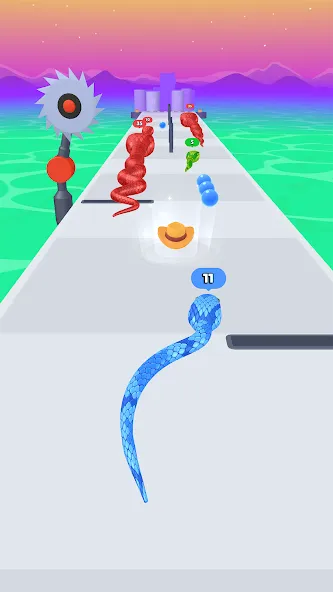 Скачать Snake Run Race: Игра Змейка 3D [Взлом/МОД Все открыто] на Андроид