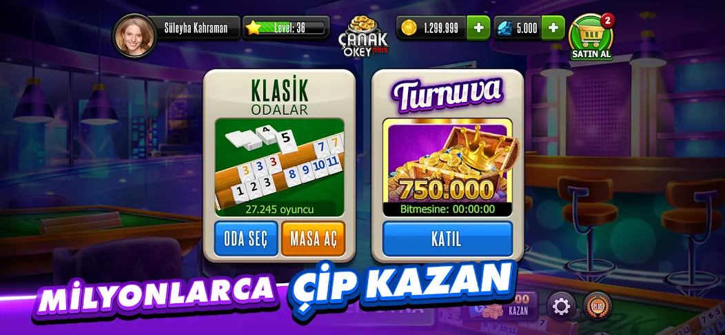 Скачать Çanak Okey Plus - Eşli & Canlı [Взлом/МОД Бесконечные деньги] на Андроид