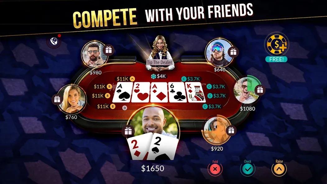 Завладей покерным миром с Zynga Poker ™ на Андроид