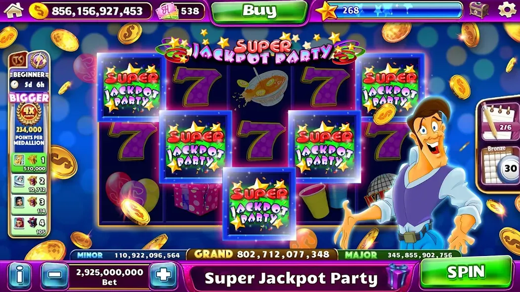 Jackpot Party Игровые Автоматы на Андроид - Казино в твоём кармане!