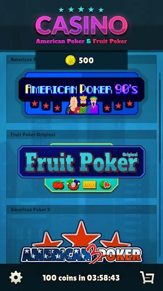 Скачать American Poker 90's Casino [Взлом/МОД Много денег] на Андроид