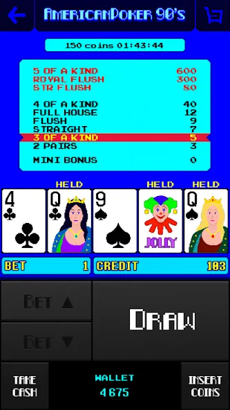 Скачать American Poker 90's Casino [Взлом/МОД Много денег] на Андроид