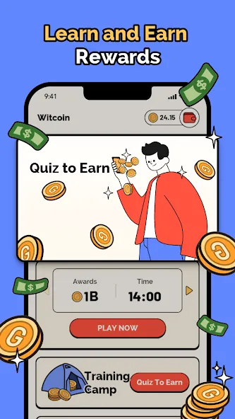 Скачать Witcoin: учись и зарабатывай на Андроид - отзыв от геймера