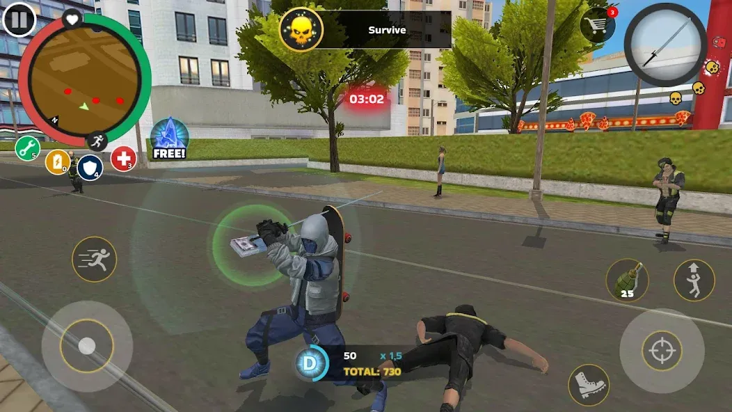 Скачать Rope Hero: Mafia City Wars [Взлом/МОД Бесконечные деньги] на Андроид