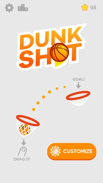 Скачать Dunk Shot [Взлом/МОД Все открыто] на Андроид
