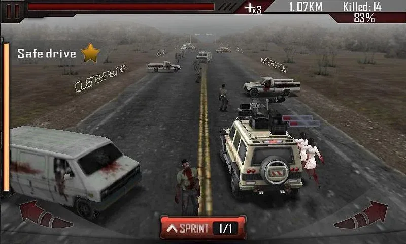 Скачать Убийца зомби - Zombie Road 3D [Взлом/МОД Много денег] на Андроид