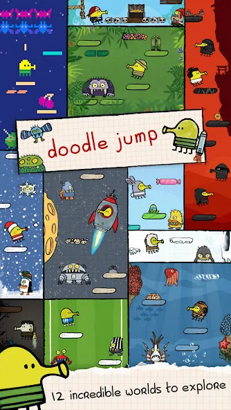 Скачать Doodle Jump [Взлом/МОД Все открыто] на Андроид