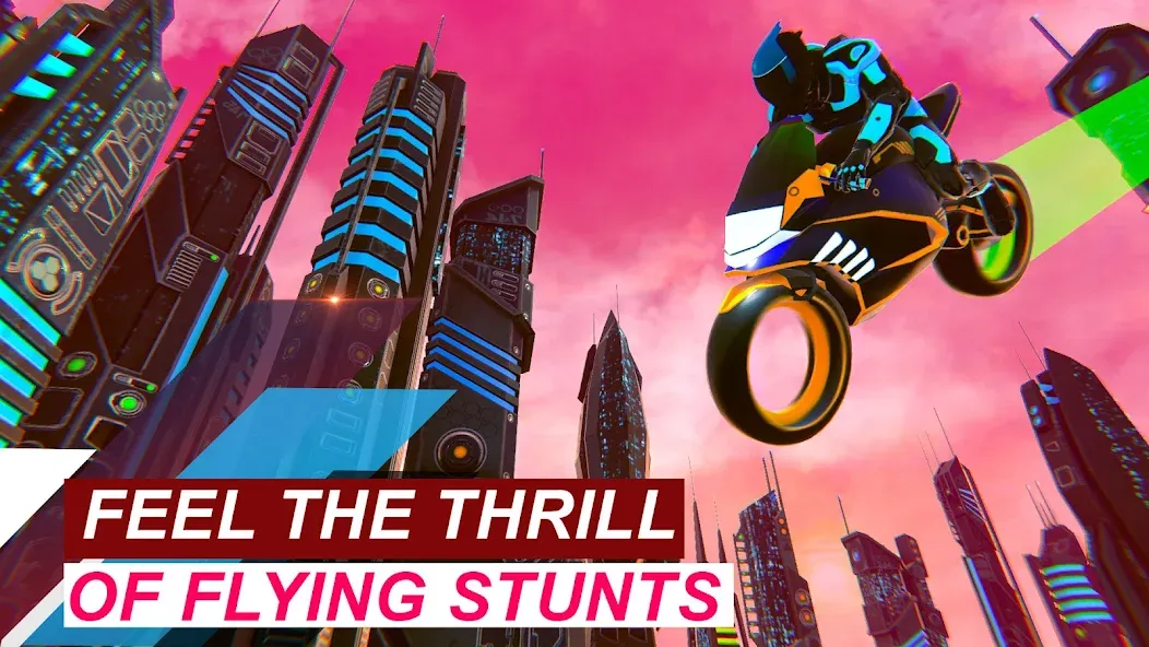 Скачать легкий мотоцикл летающий stunt [Взлом/МОД Unlocked] на Андроид