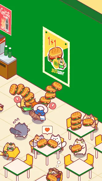 Скачать Cat Snack Bar:кошки игры [Взлом/МОД Много денег] на Андроид