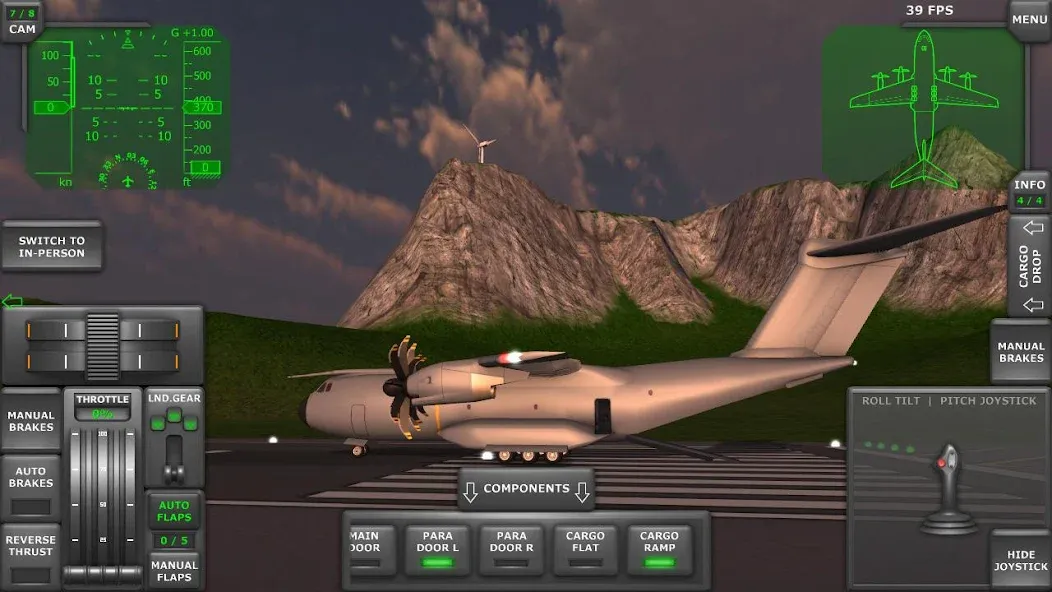 Скачать Turboprop Flight Simulator [Взлом/МОД Меню] на Андроид