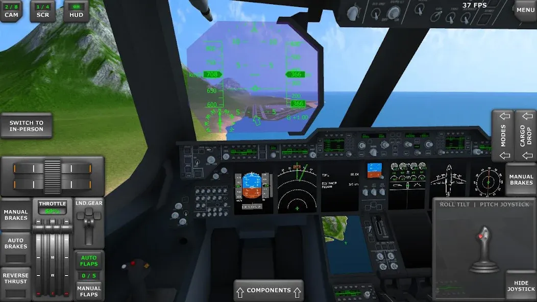 Скачать Turboprop Flight Simulator [Взлом/МОД Меню] на Андроид