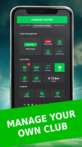Скачать Club Boss - Football Game [Взлом/МОД Бесконечные деньги] на Андроид