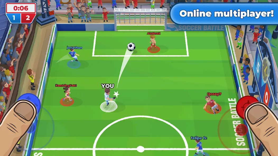 Скачать Футбол: Soccer Battle [Взлом/МОД Много денег] на Андроид