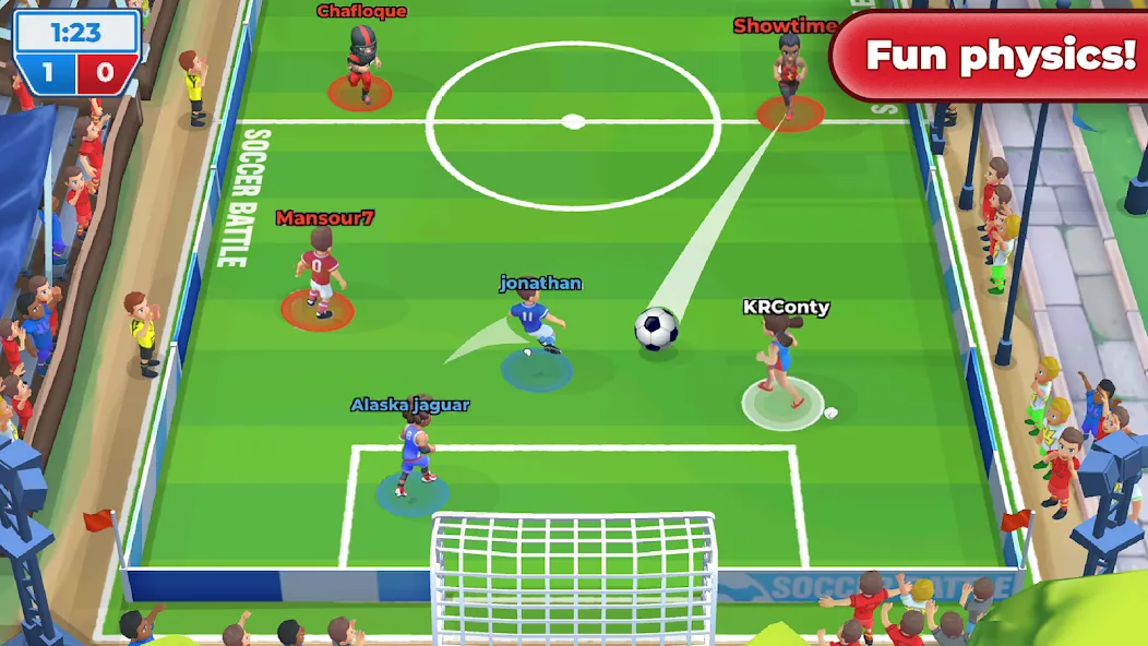 Скачать Футбол: Soccer Battle [Взлом/МОД Много денег] на Андроид