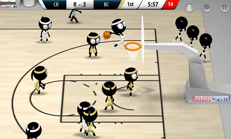 Скачать Stickman Basketball 3D [Взлом/МОД Все открыто] на Андроид