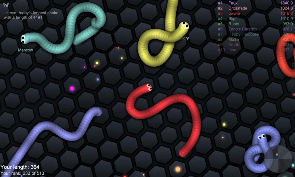 Скачать slither.io [Взлом/МОД Меню] на Андроид