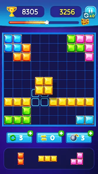 Скачать Block Puzzle: Драгоценный блок [Взлом/МОД Все открыто] на Андроид