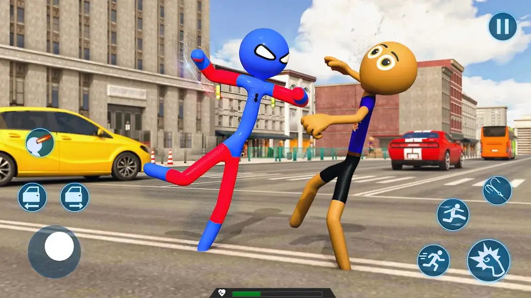 Скачать Super Stickman Rope Hero 3D [Взлом/МОД Все открыто] на Андроид