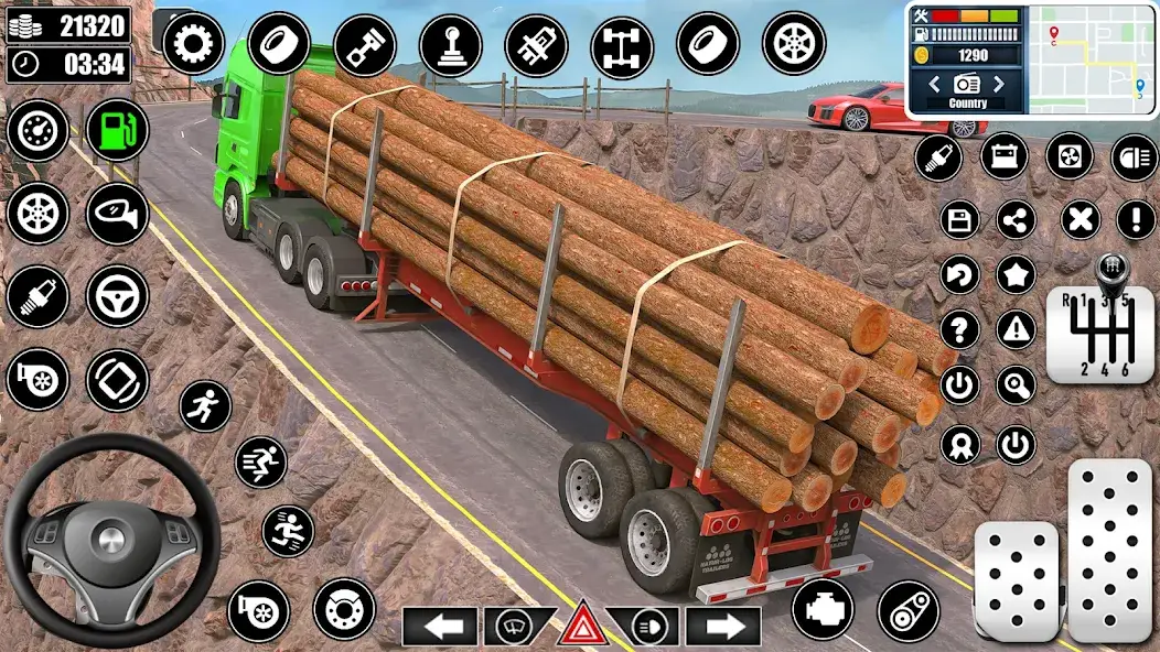 Скачать Log Transporter Truck Driving [Взлом/МОД Unlocked] на Андроид