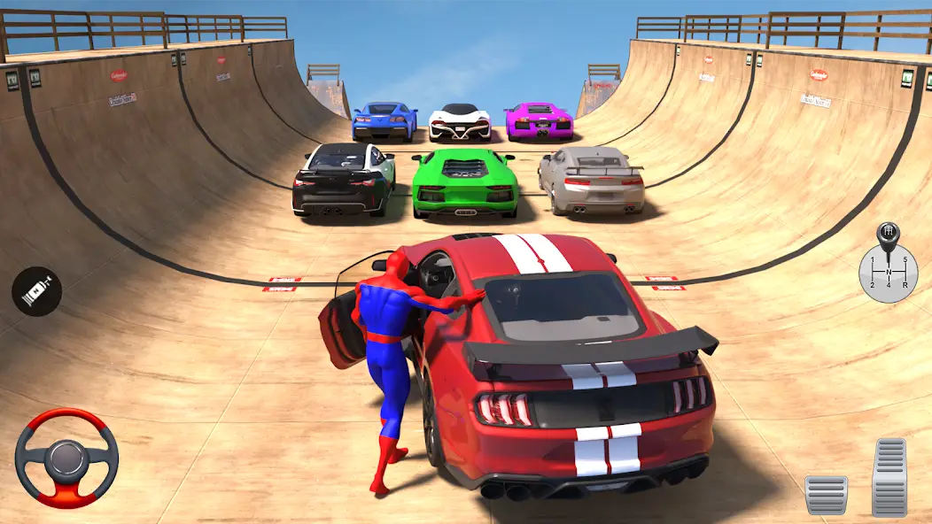 Скачать Superhero Car: Mega Ramp Games [Взлом/МОД Бесконечные деньги] на Андроид