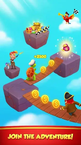 Скачать Coin Rush - Pirate GO! [Взлом/МОД Все открыто] на Андроид